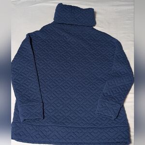 GAP Fit Navy Blue Quilted Turtleneck with Pockets, Size Medium